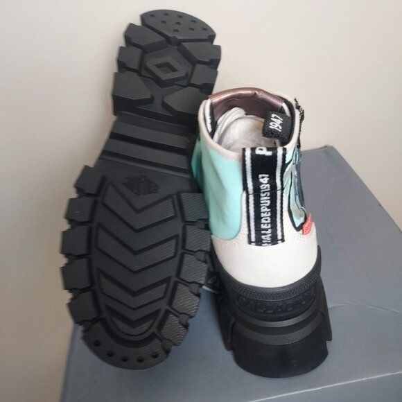 Custom Palladium "Spiraling Revolt Hi" sneakers. - Picture 6 of 6